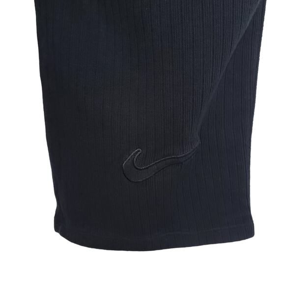 Nike | Ribbed Wide Leg Cropped Athletic Knit Pants with Pockets and Drawstring - Picture 11 of 16